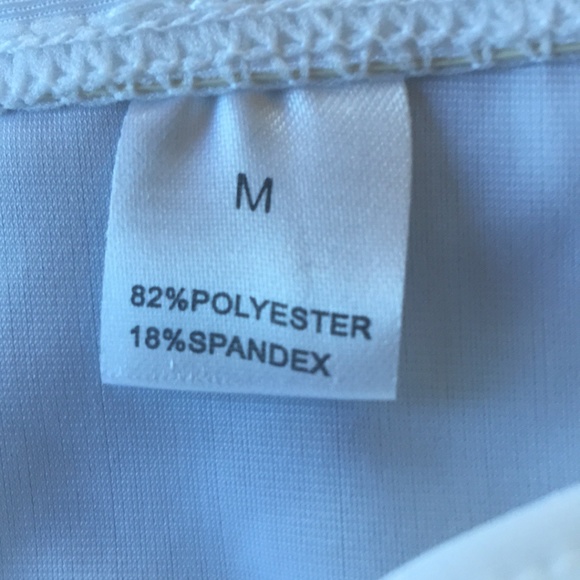 Two piece high neckline white & black bikini - Picture 5 of 7